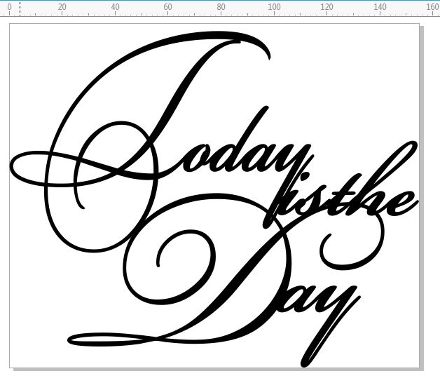 Today is the day  Script  146 x 180